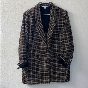 Black and Tan oversized boyfriend blazer